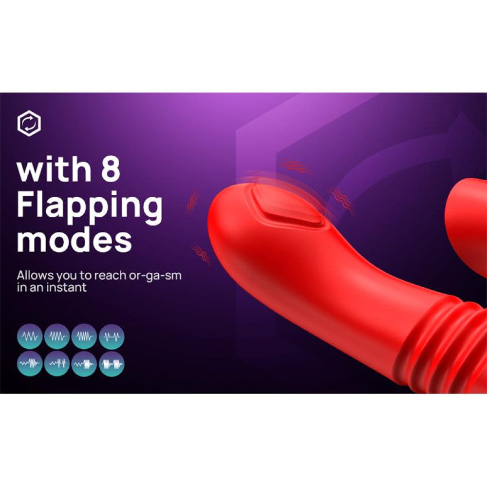 Velvet Tongue Thrusting & Pulse Vibrator Red