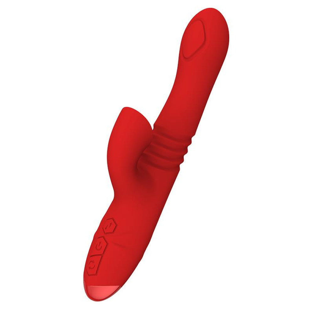 Engily Ross Velvet Red Clitoris Stimulator Tongue Thrusting Vibrator