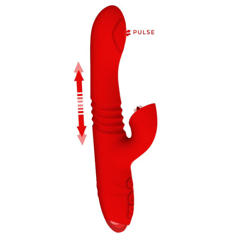 Velvet Tongue Thrusting & Pulse Vibrator Red