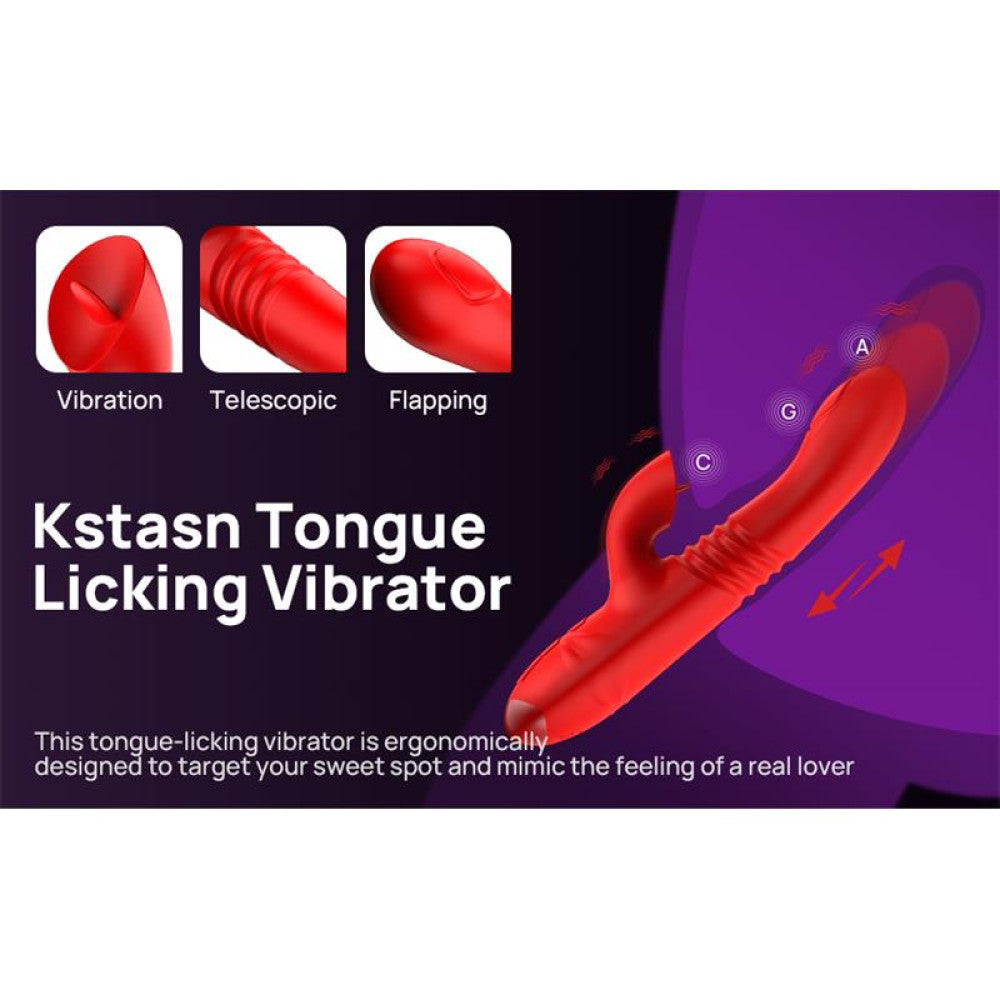 Velvet Tongue Thrusting & Pulse Vibrator Red