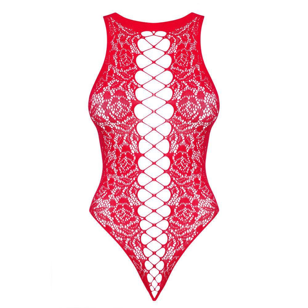 Seductive Floral Crotchless Bodysuit