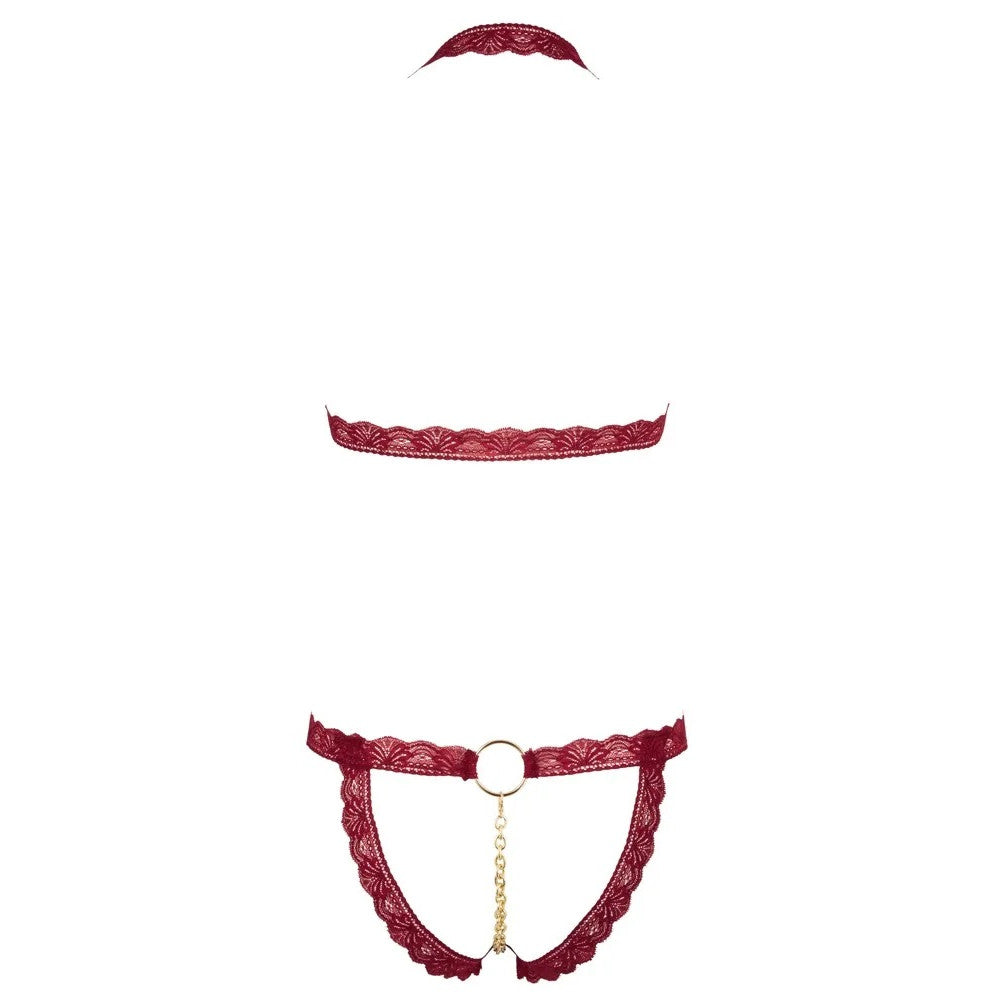 Cottelli Crotchless Naughty Schoolgirl Costume Set 2 Pcs.
