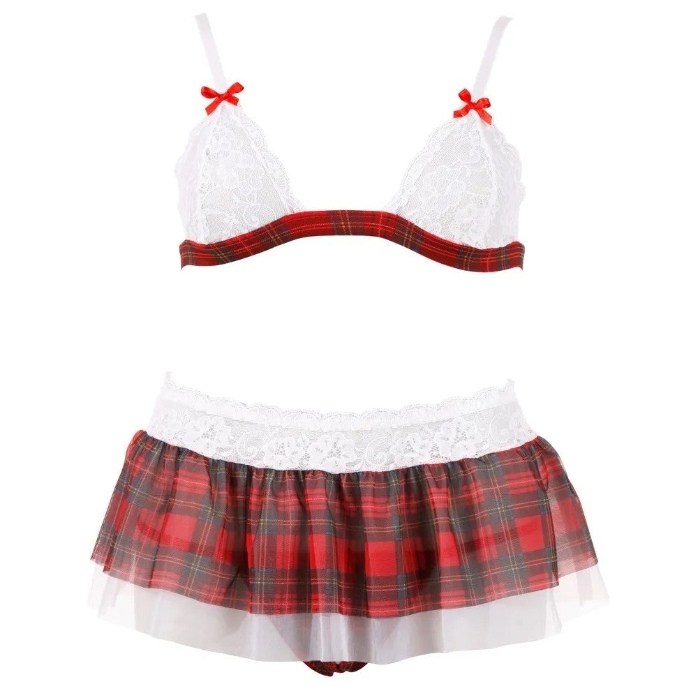Cottelli Crotchless Naughty Schoolgirl Costume Set 2 Pcs.