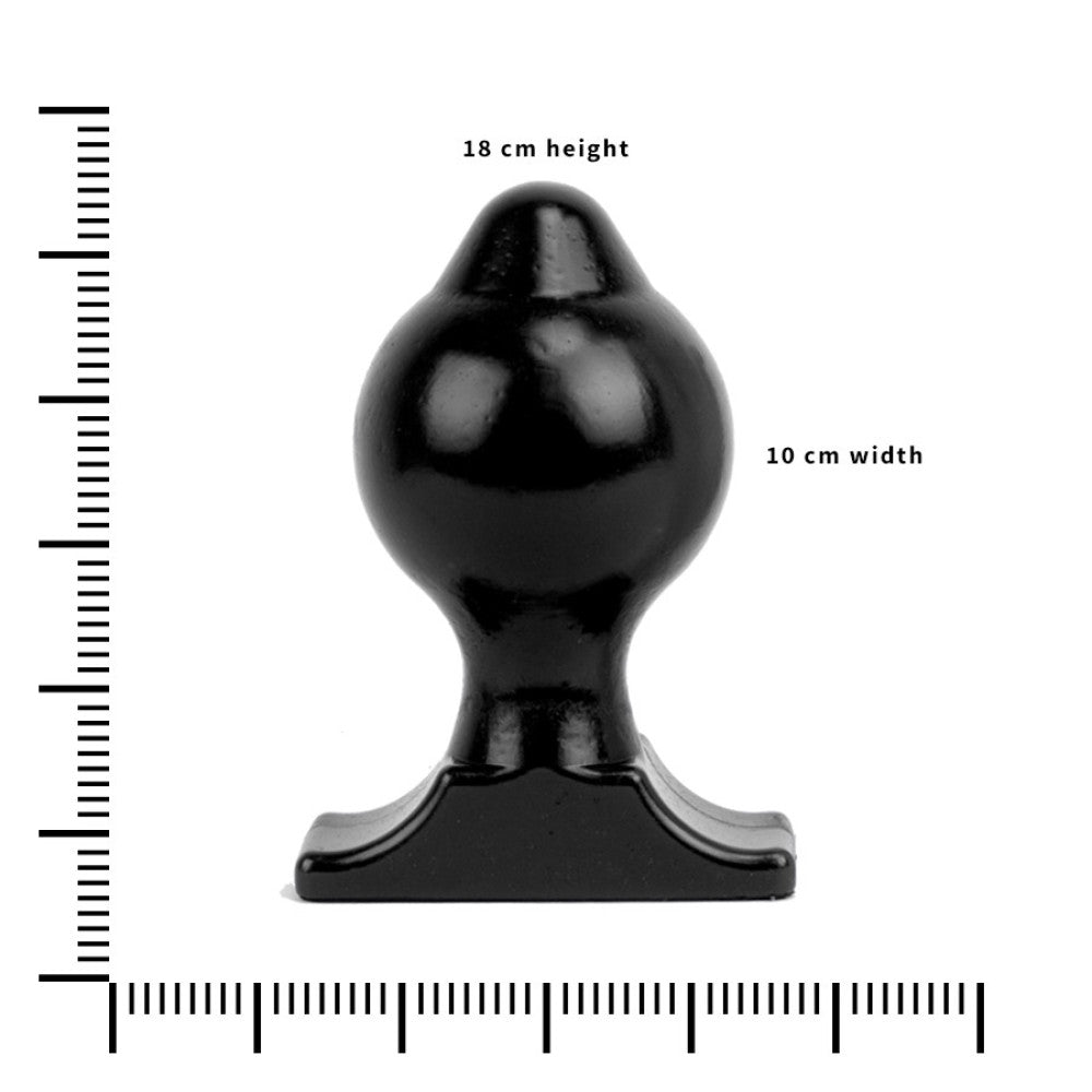 Extra Large Butt Plug All Black 10 cm.
