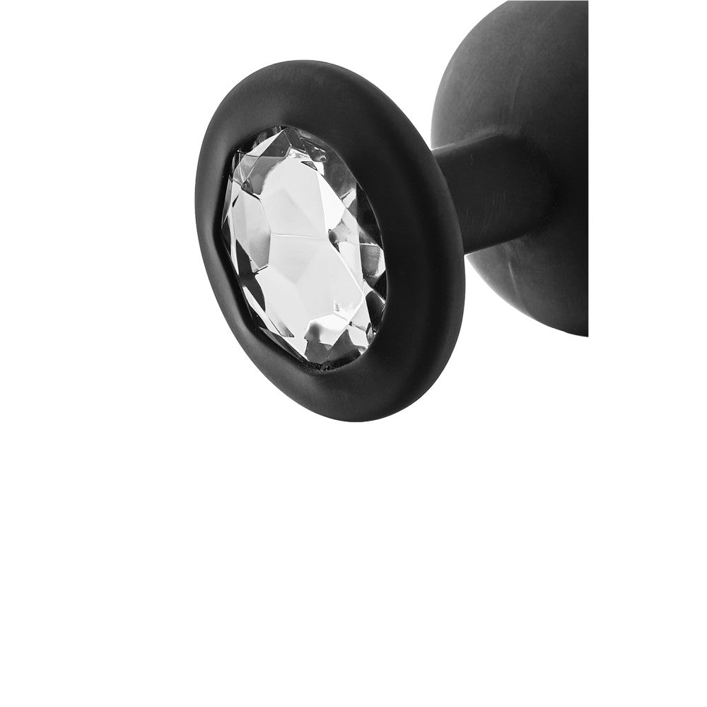 FantAsstic Set of 3 Silicone Butt Plugs with Crystal