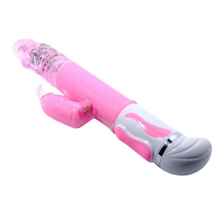 Fascination pearl rabbit vibrator with movable thrusting head