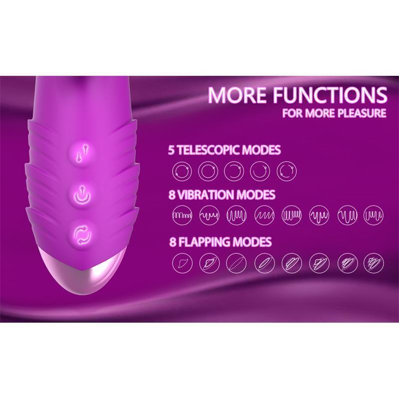 Fenyx Thrusting & Pulse Rabbit Vibrator Purple