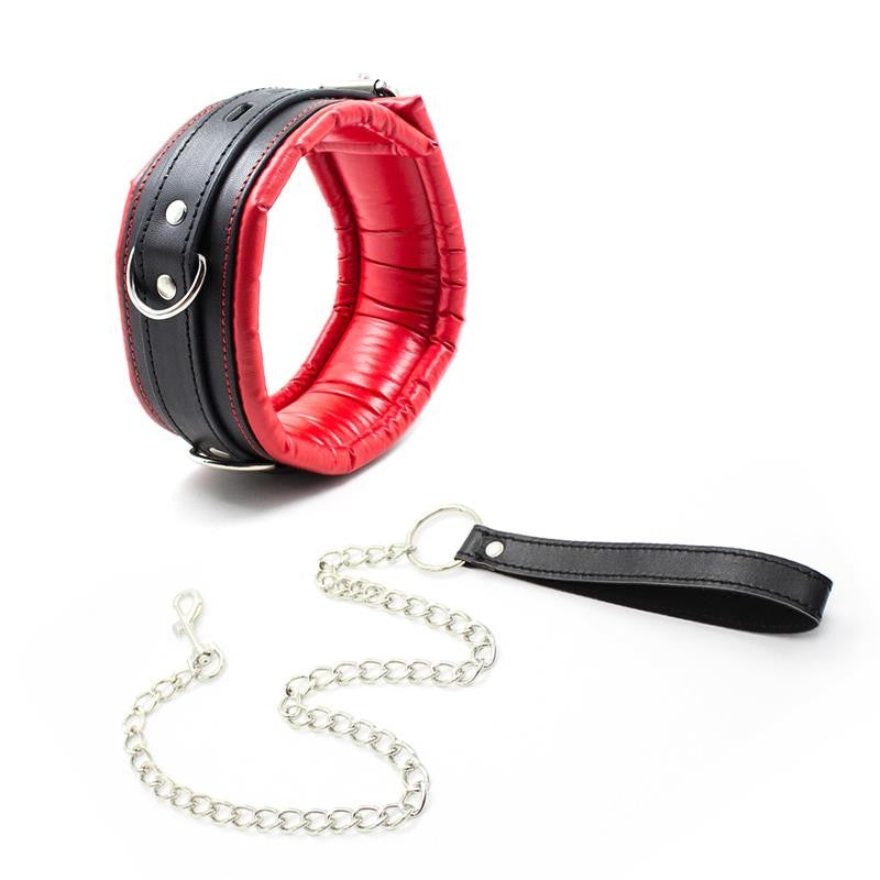 Fetish Addict Collar & Leash Red/Black