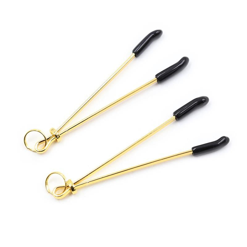 Fetish Addict Metal Nipple Clamps in Gold