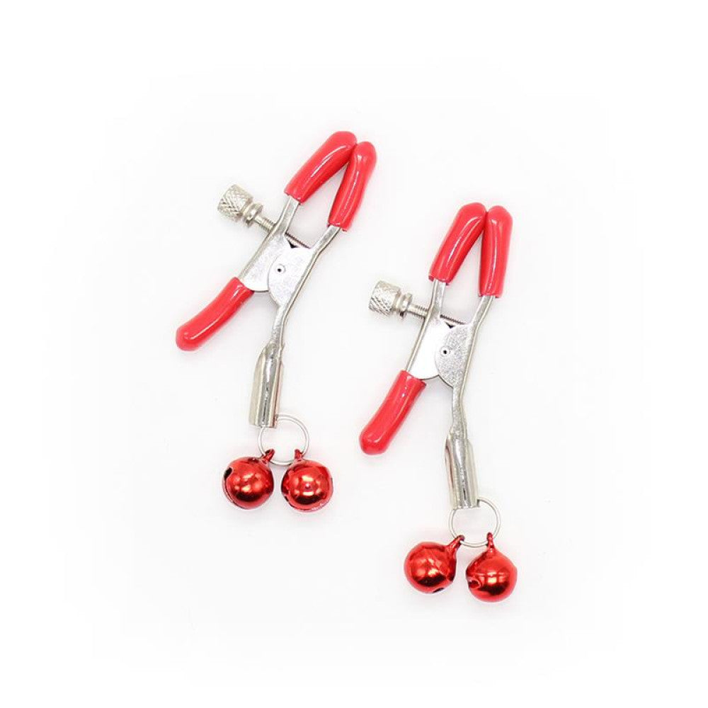 Fetish Addict Metal Nipple Clips with Pendants