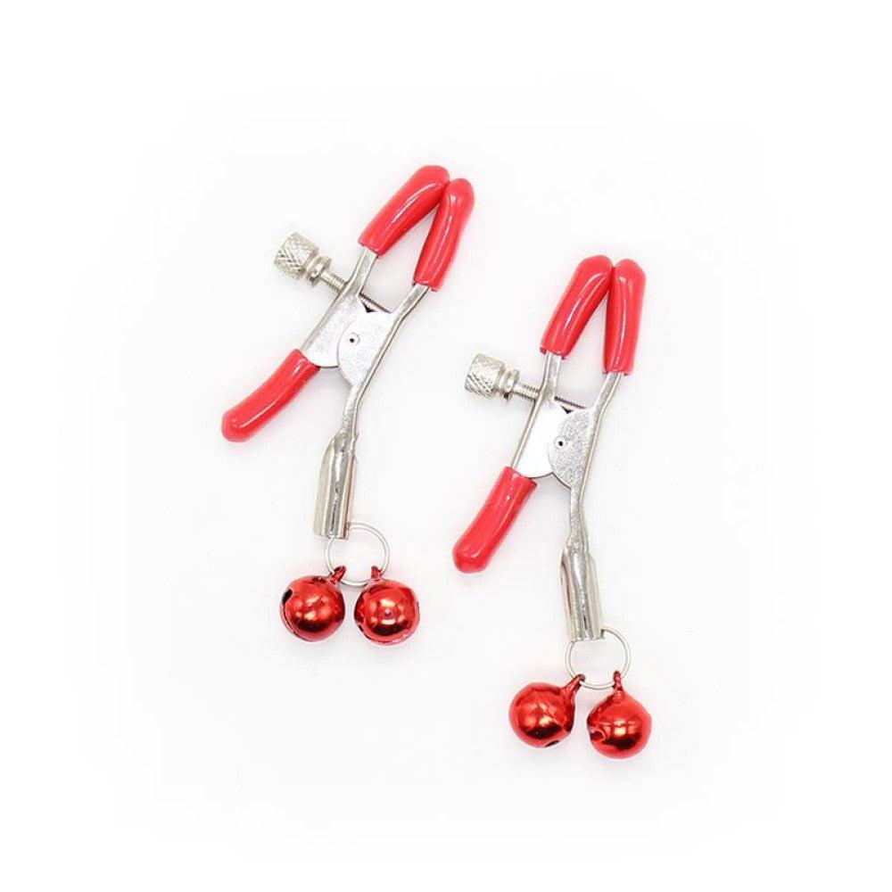 Fetish Addict Metal Nipple Clamps with Bell