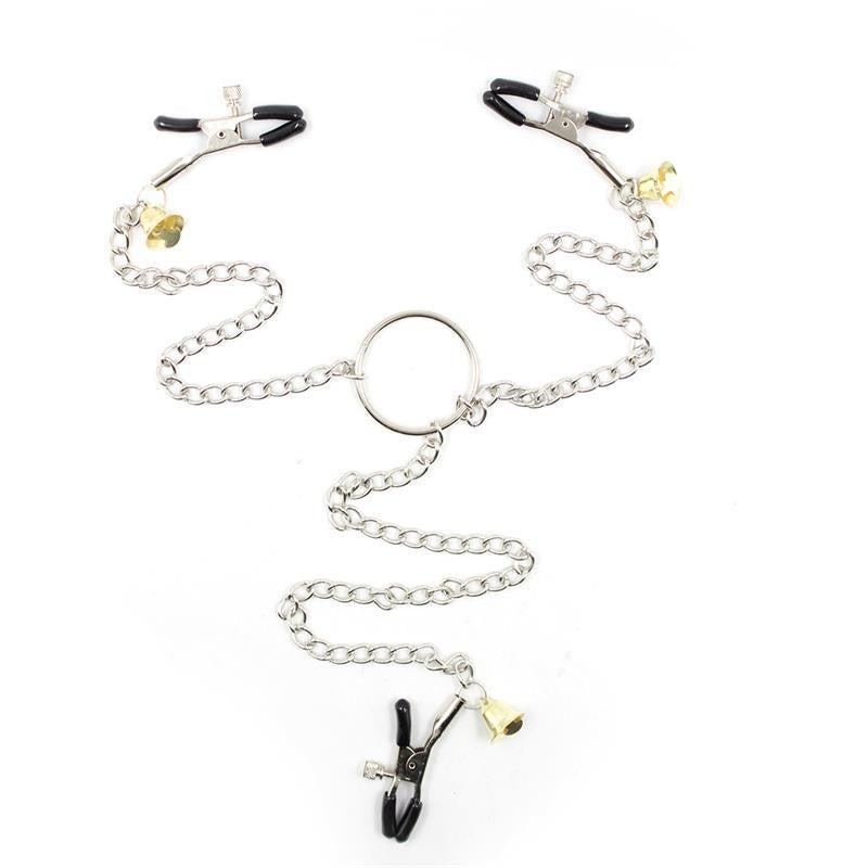 Latetobed Nipple & Clit Clamps with Chain
