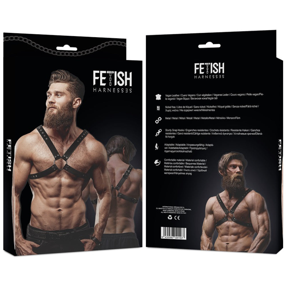 Eco Leather Cross Chest Male BDSM Harness