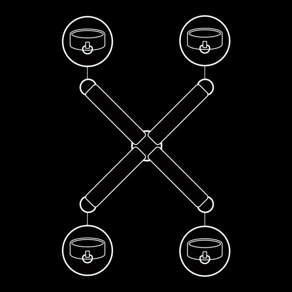 Fetish Submissive 4-Way Hogtie Cross Connector