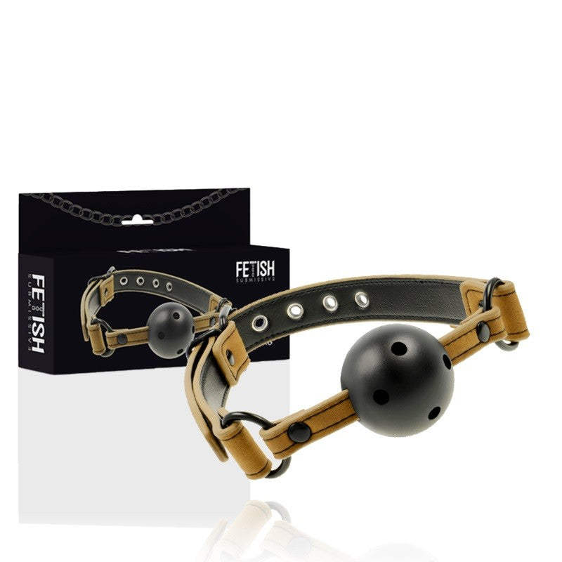 Fetish Submissive Ball Gag with Holes