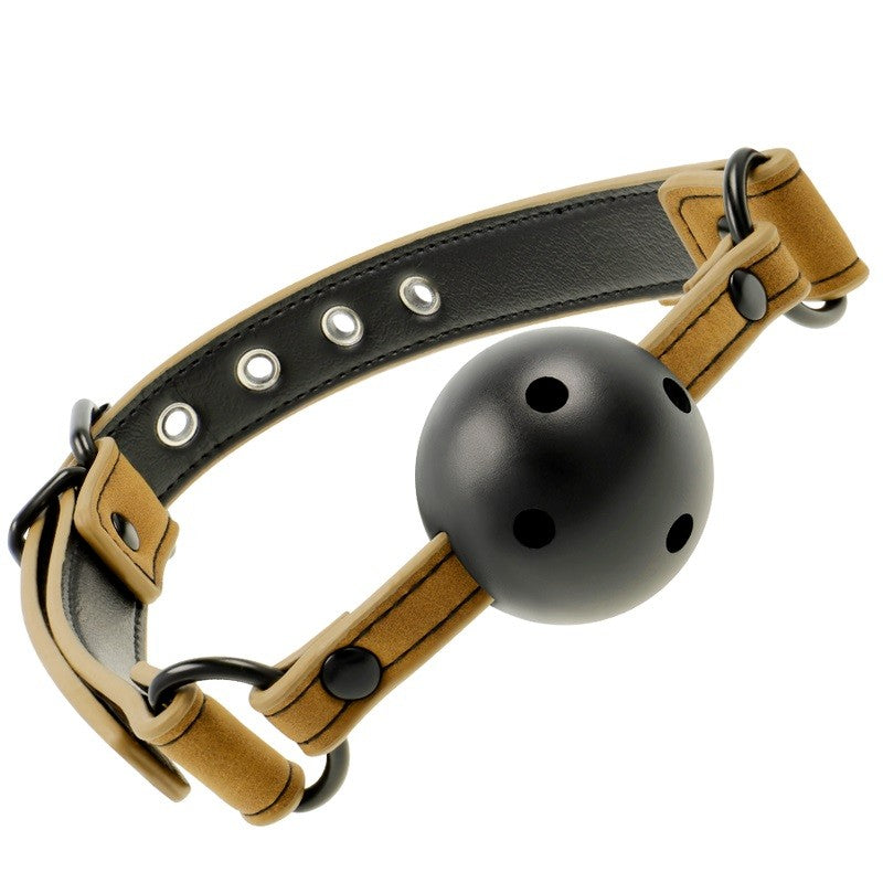 Fetish Submissive Ball Gag with Holes