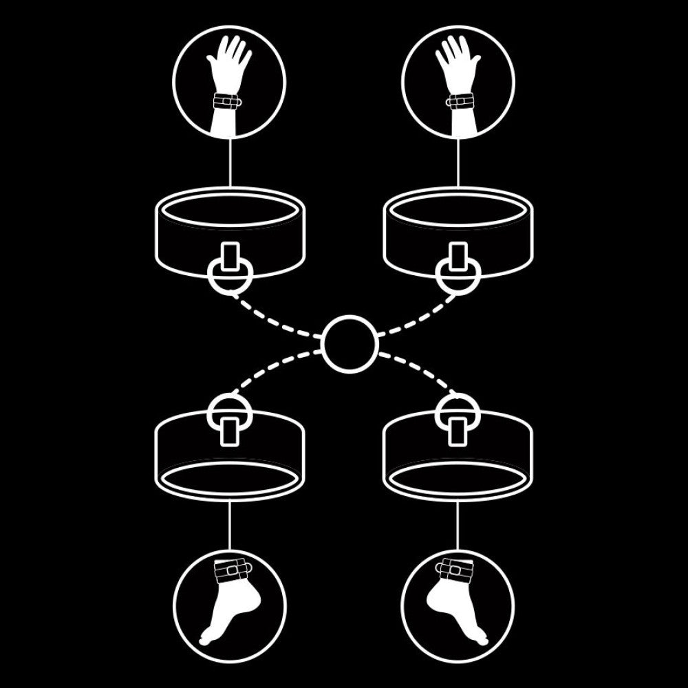 Fetish Submissive Hogtie Wrist & Ankle Restraints