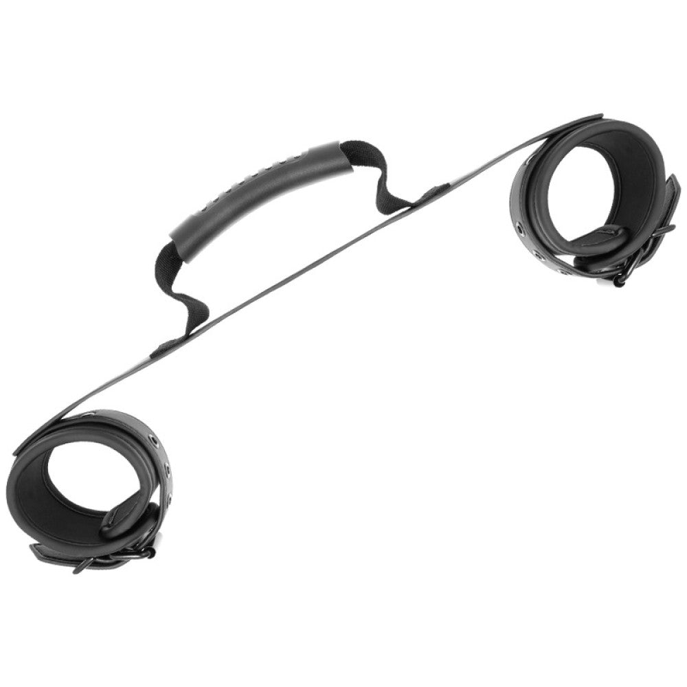 Fetish Submissive BDSM Handcuffs with Handle Black