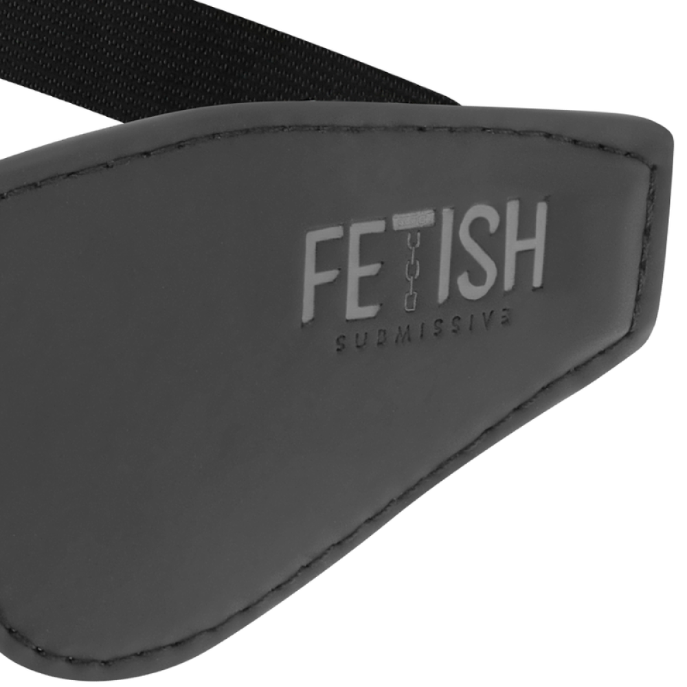 Fetish Vegan Leather Eye Mask Black