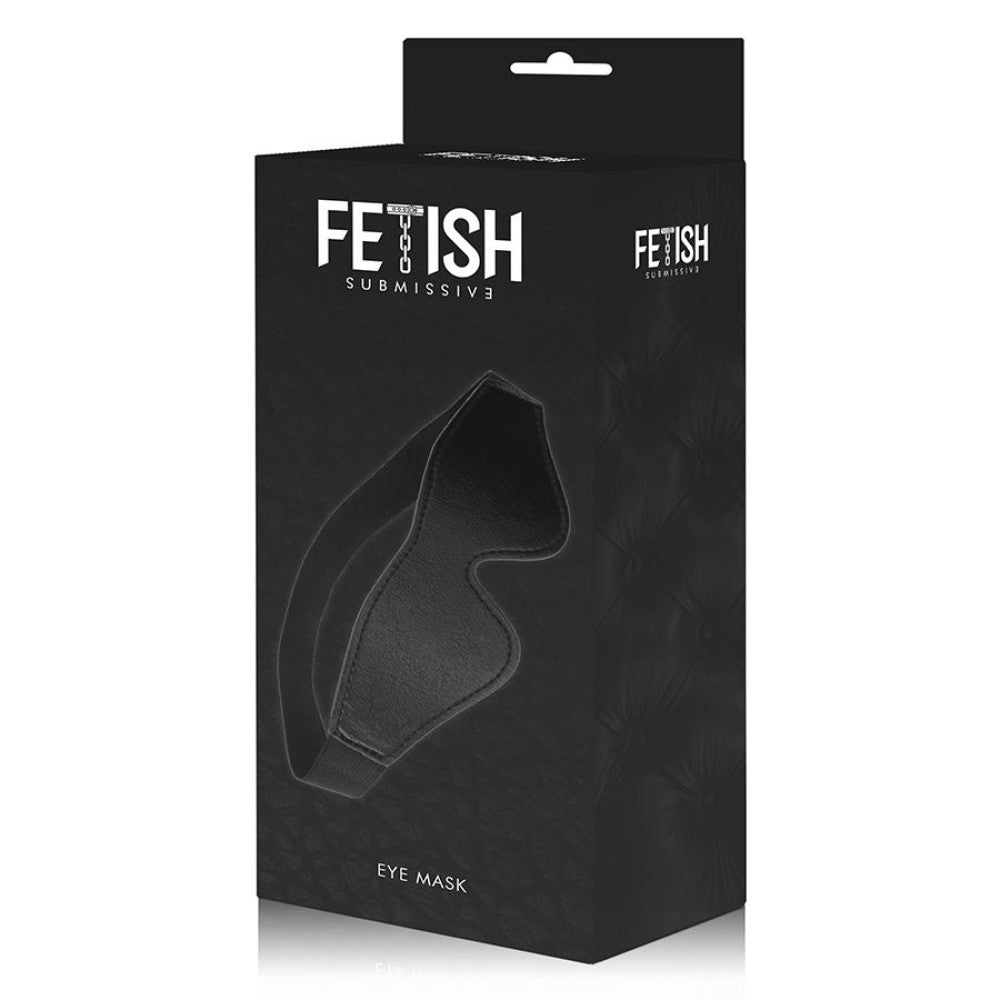 Fetish Vegan Leather Eye Mask Black
