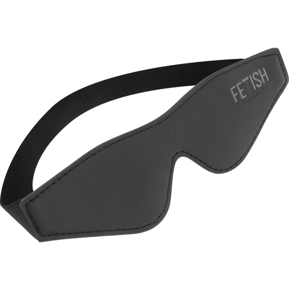 Fetish Vegan Leather Eye Mask Black