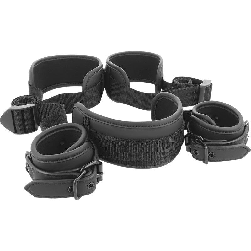 Fetish Submissive Wrist Ankle and Neck Restraint Set