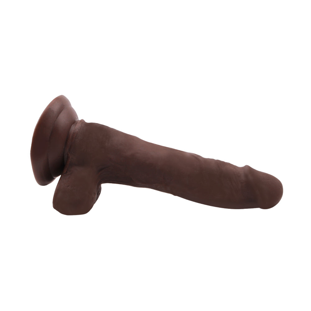 Flatterer Realistic Suction Cup Dildo 7.3" Brown