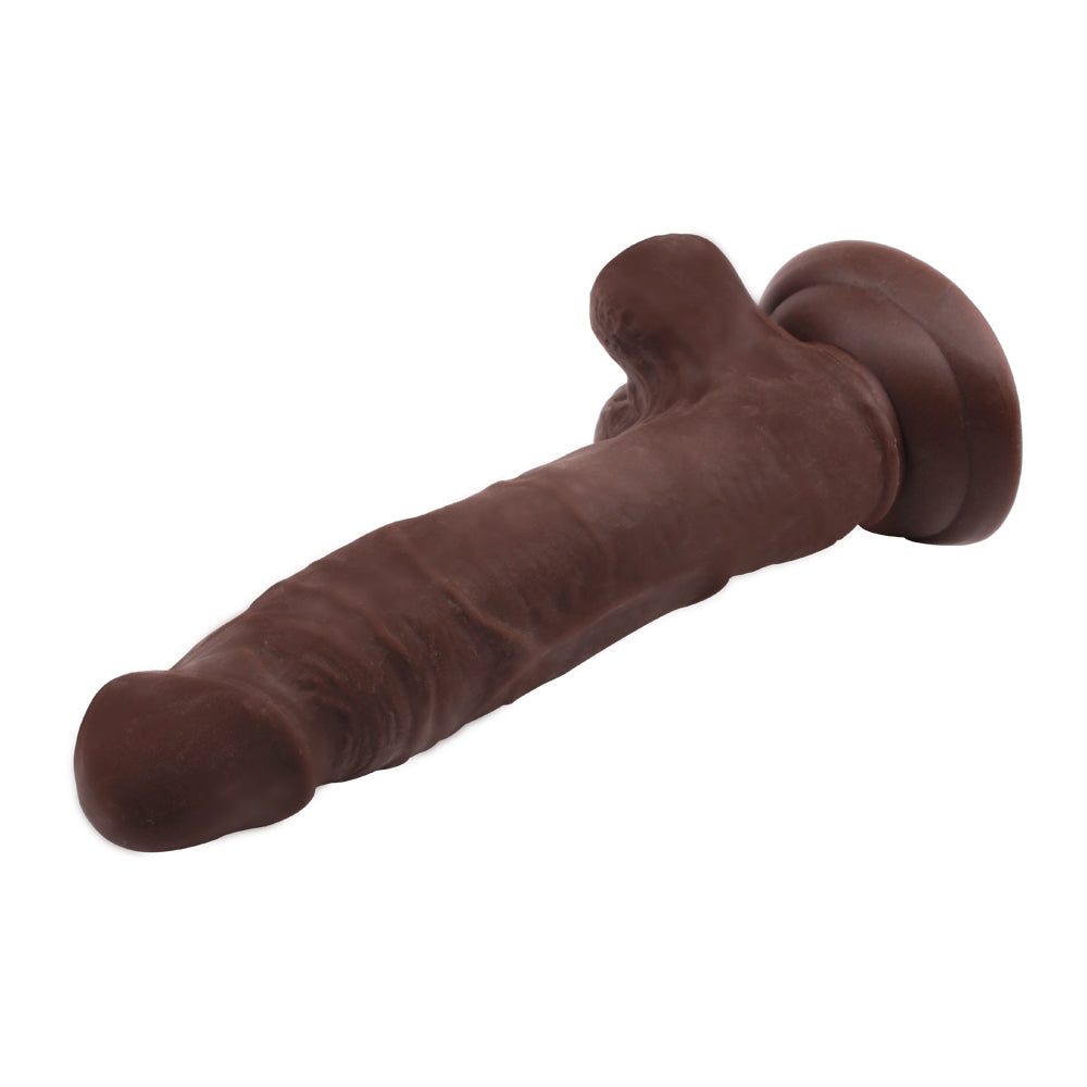 Flatterer Realistic Suction Cup Dildo 7.3" Brown