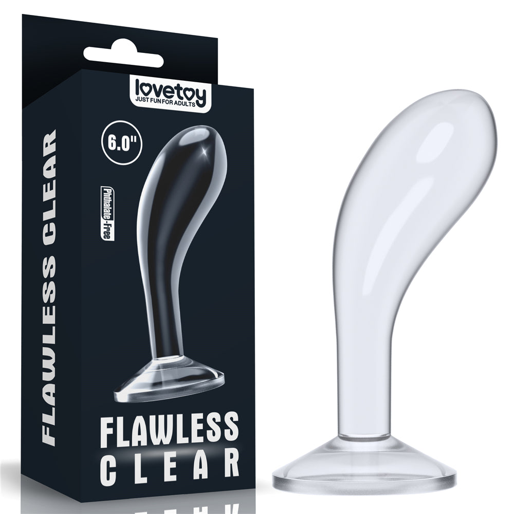 Flawless Clear Butt Plug 6"