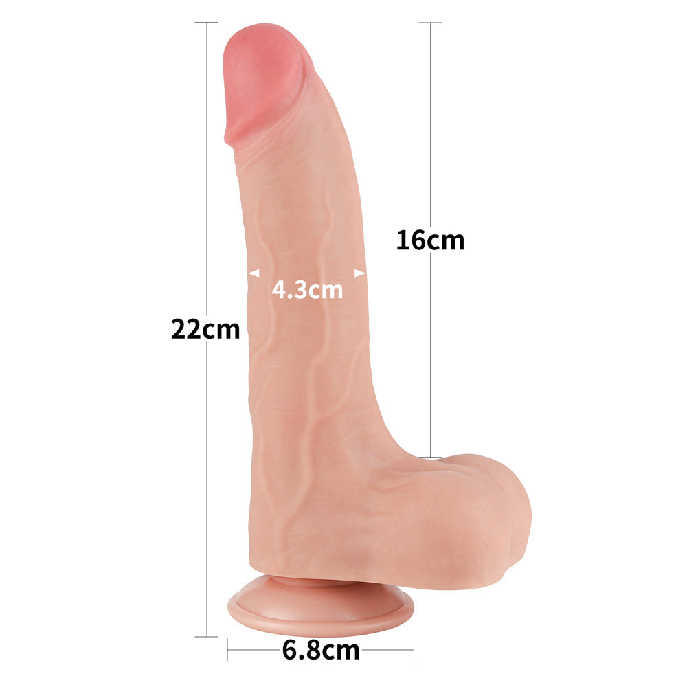 Flexible Realistic Double Layer Sliding-skin Dong 8.5"