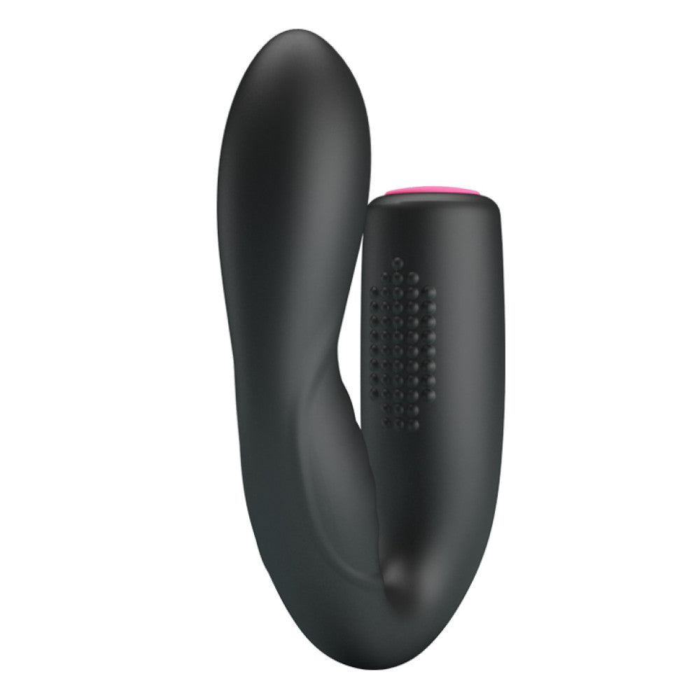 Flexible multifunctional vibrating massager made of silicone Quintion black