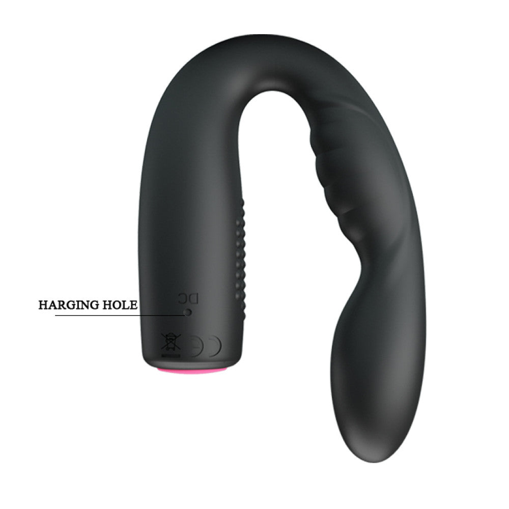 Flexible multifunctional vibrating massager made of silicone Quintion black