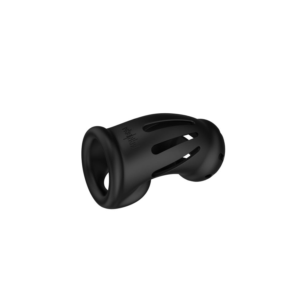 Flexible silicone penis cage ManCage 27 black
