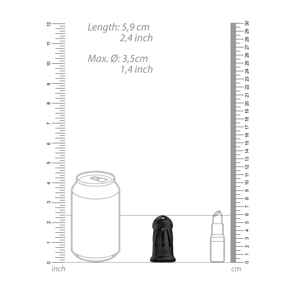 Flexible silicone penis cage ManCage 27 black