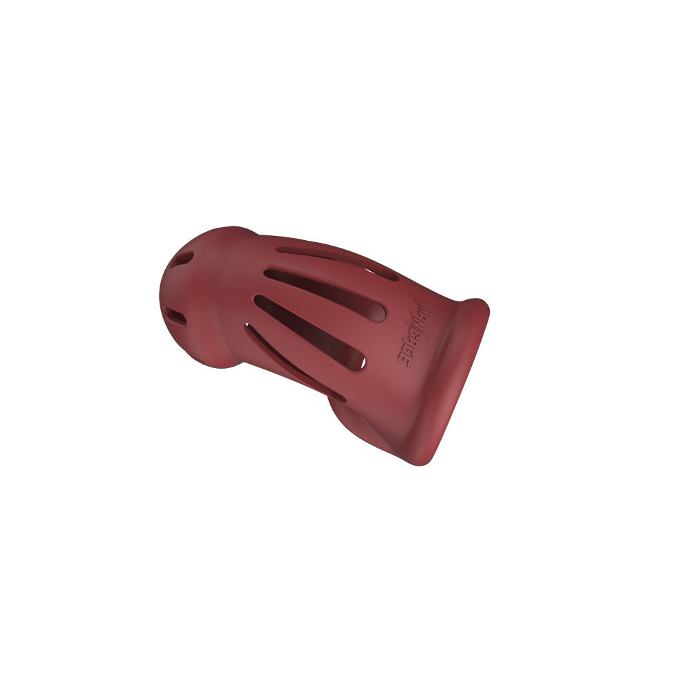 Flexible silicone penis cage ManCage 28 red