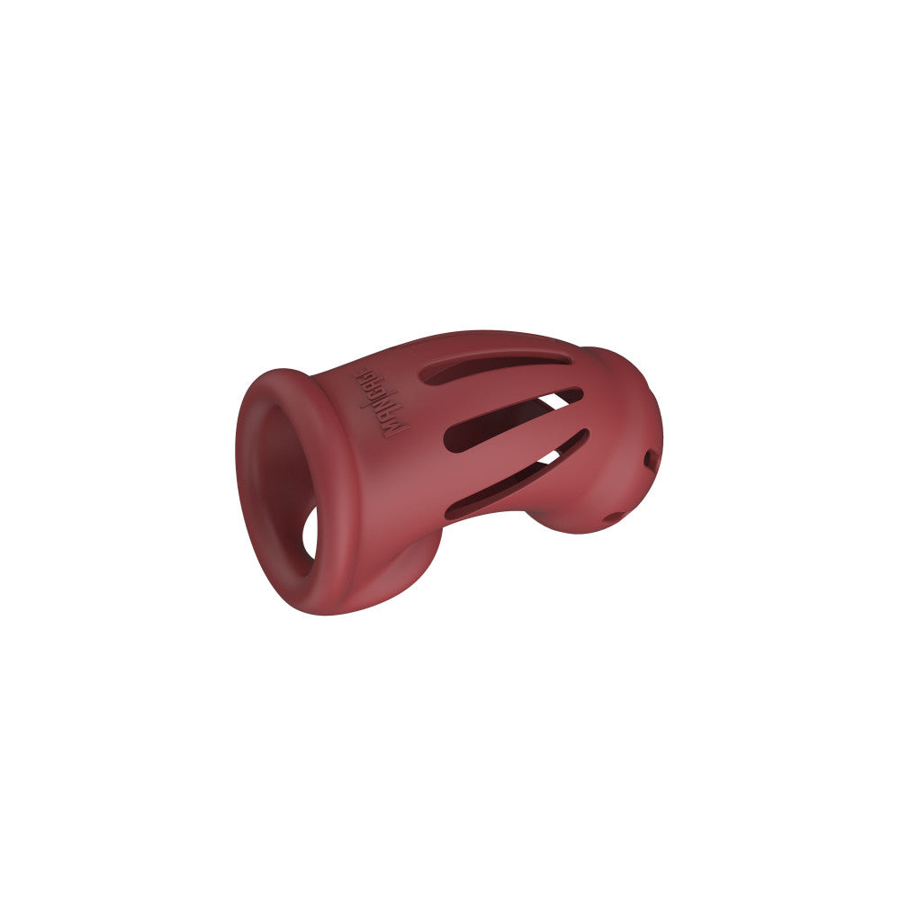 Flexible silicone penis cage ManCage 28 red