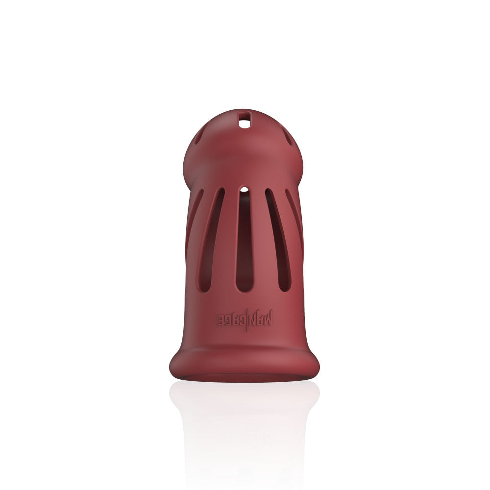 Flexible silicone penis cage ManCage 28 red