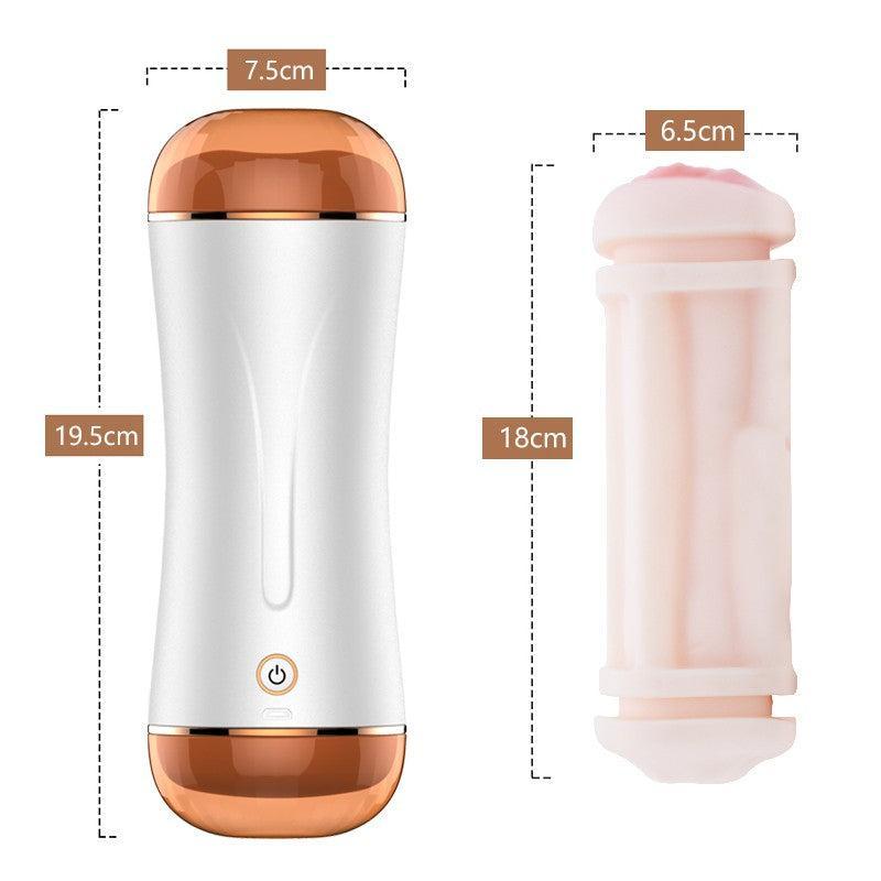 Foxshow Vibrating Interactive Double Sided Masturbator