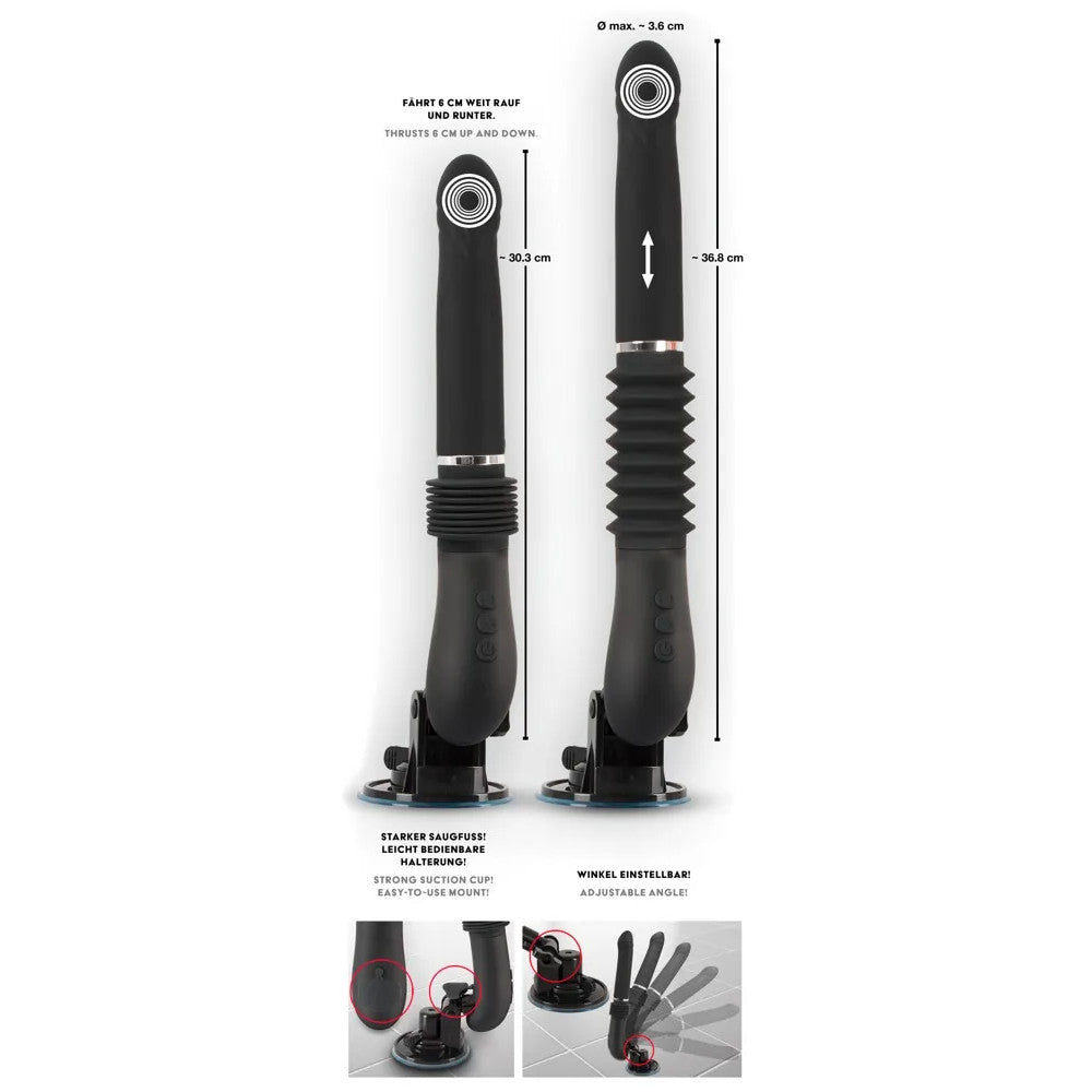 Fucking Machine Thrusting Vibrating Dildo with Remote