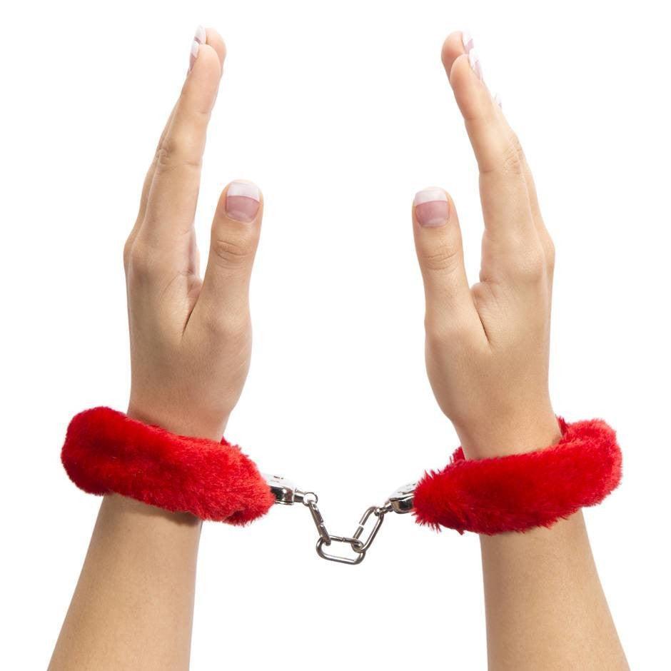 Furry Fun massive down handcuffs red