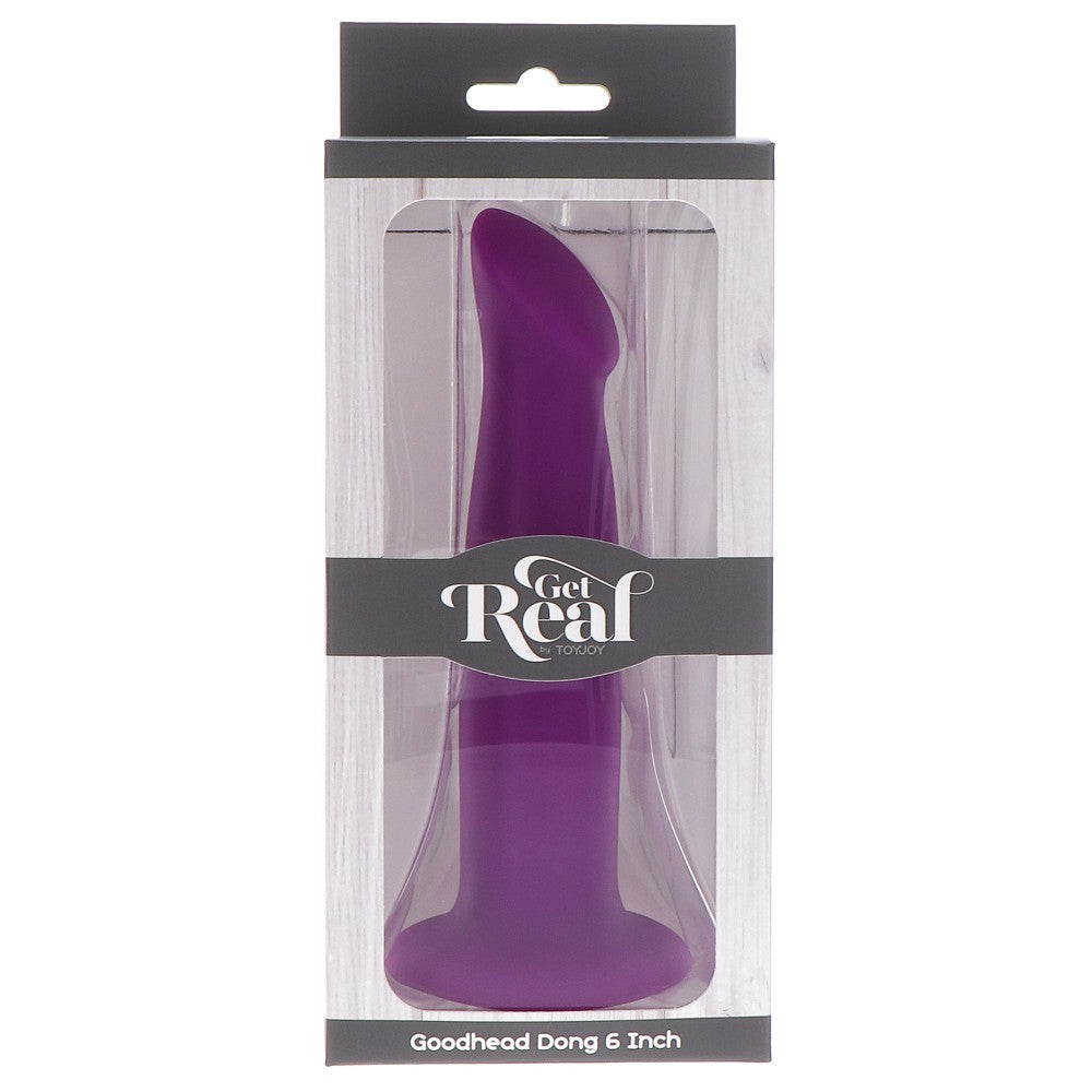 Get Real Goodhead Vacuum Base Silicone 6" Dildo Purple