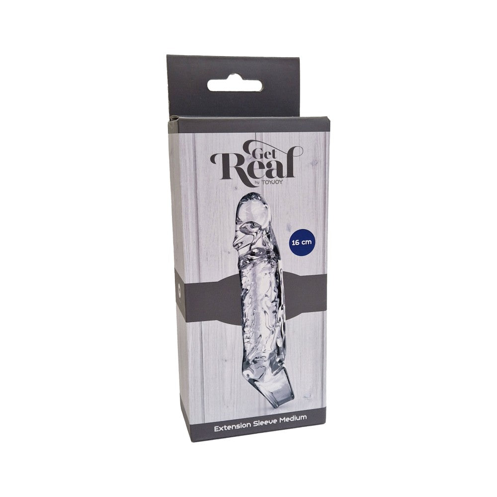 Get Real Penis Extender Sleeve Medium Transparent