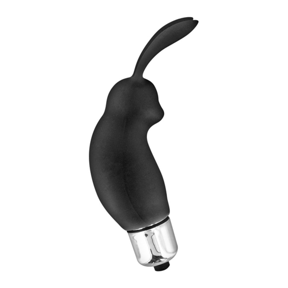 Glamy Silicone Mini Rabbit Bullet Vibrator Black