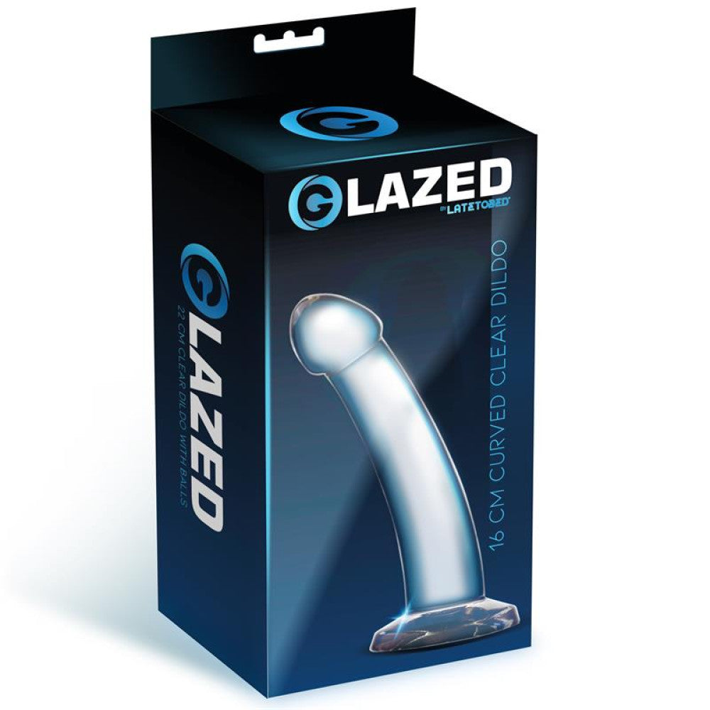 Glased Curved Clear Dildo