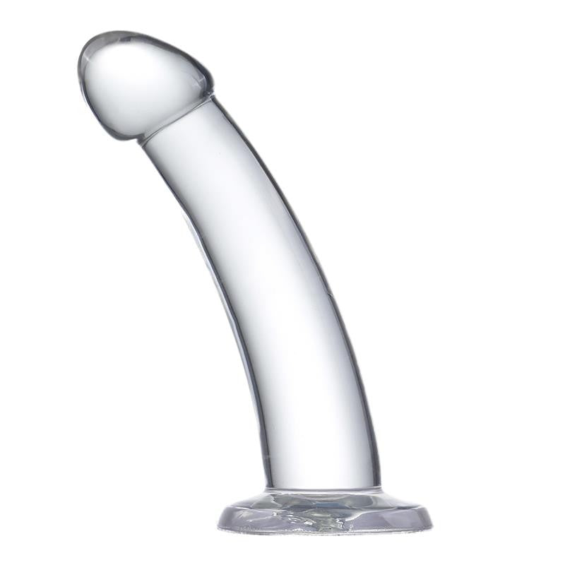 Glased Curved Clear Dildo