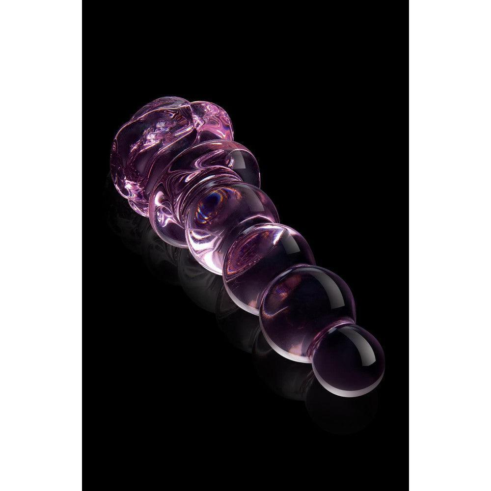 Rosebud Rose Shaped Beaded Glass Butt Plug