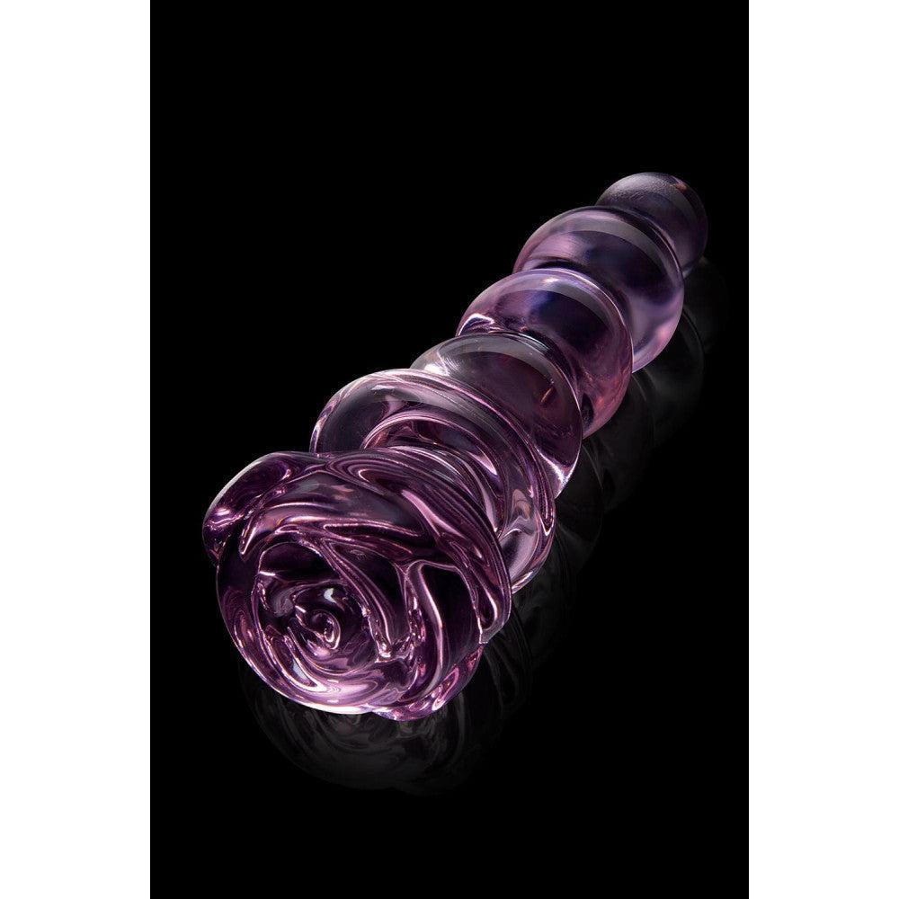 Rosebud Rose Shaped Beaded Glass Butt Plug