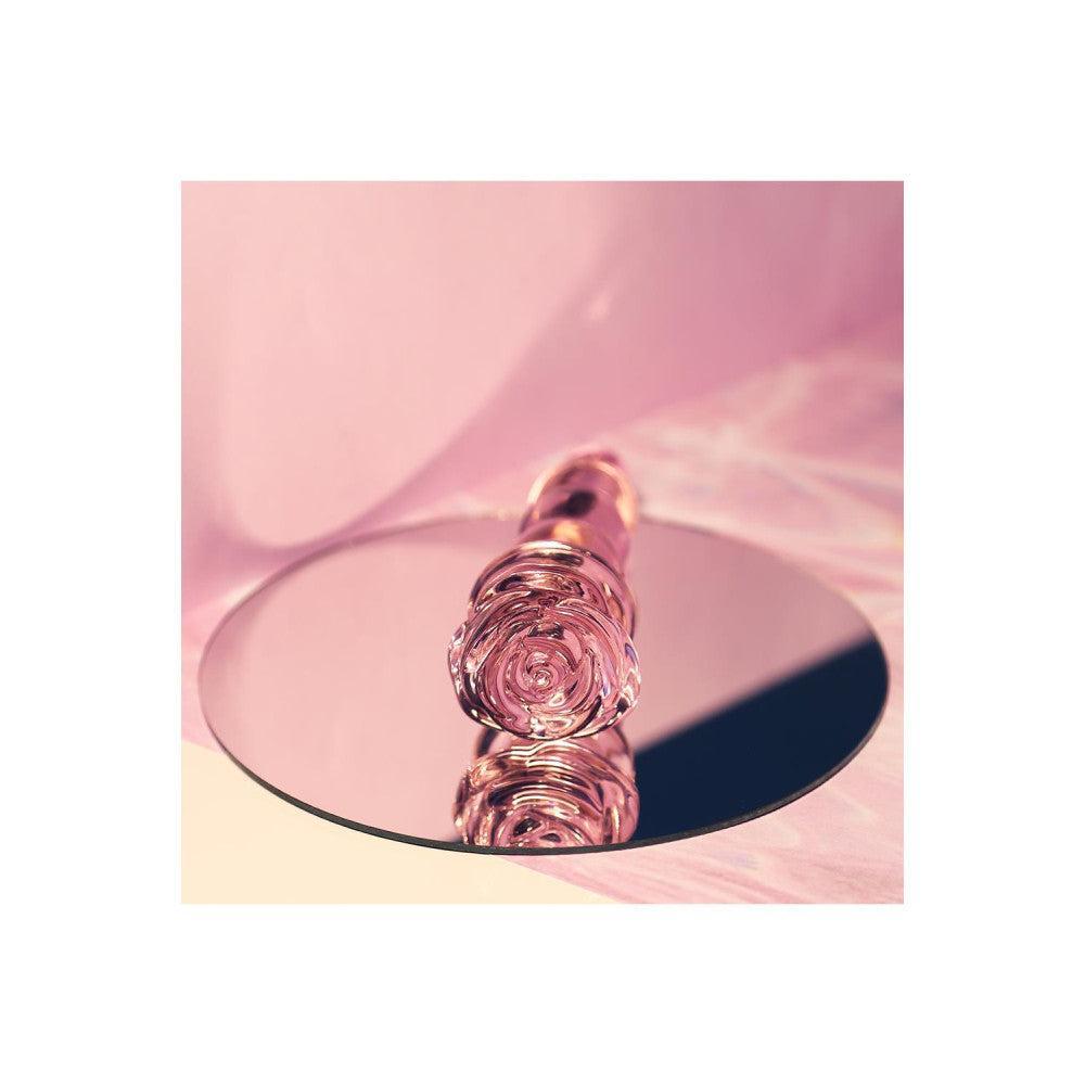 Rosebud Rose Shaped Beaded Glass Butt Plug