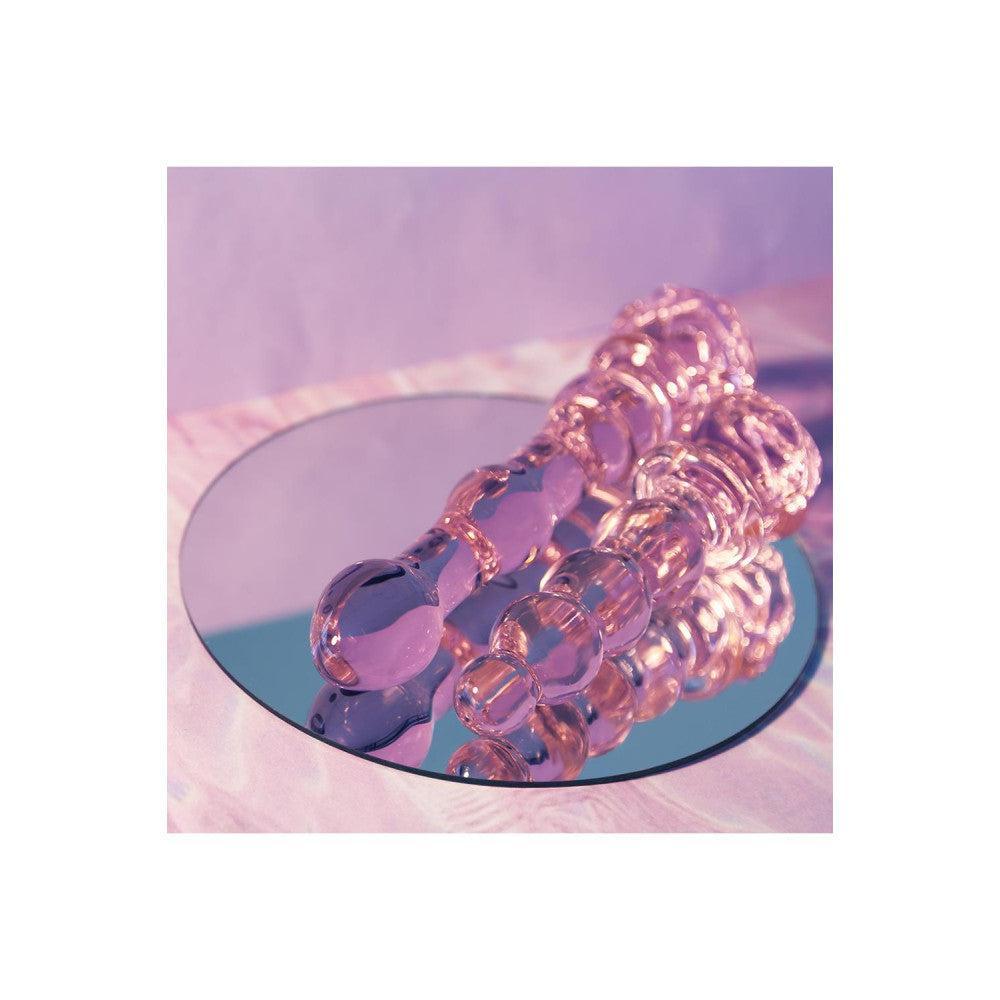 Rosebud Rose Shaped Beaded Glass Butt Plug