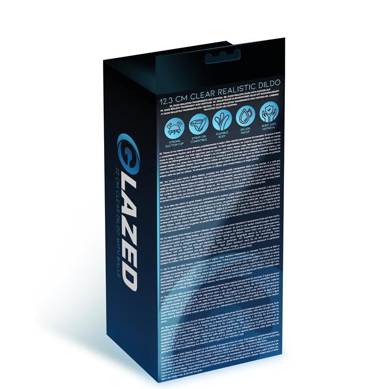 Glazed Small Realistic Dildo Transparent 12.3 cm.